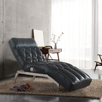 居間のギオバンニの黒 PU の革調節可能な Chaise のラウンジのソファー ベッド